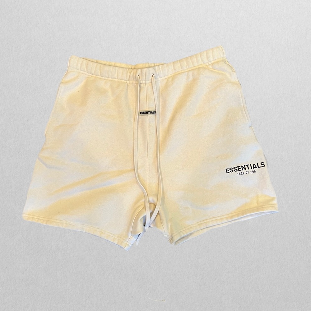 FEAR OF GOD: Essentials Cream Drawstring Sweat Shorts *Never Worn*